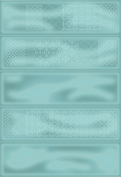 Плитка настенная Керамин Метро 4Д Декор зеленый