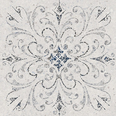Керамогранит Kerama Marazzi Терраццо серый светлый декорированный обрезной
