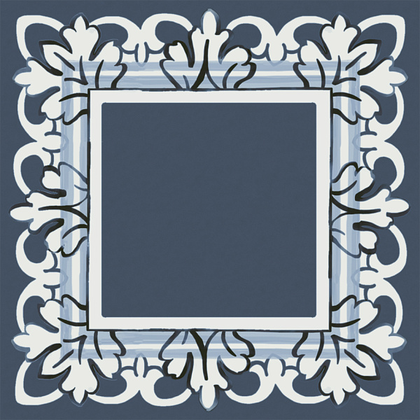 Декор Kerama Marazzi Алмаш синий глянцевый 98x98