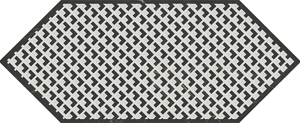 Декор Kerama Marazzi Келуш 3 черно-белый 140x340