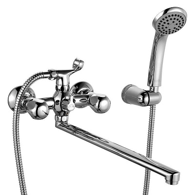Смеситель Classic Plus для ванны с душем с поворотным прямым изливом