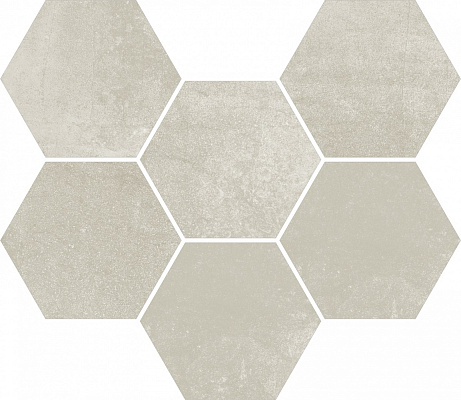 Мозаика ColiseumGres Экспо Уайт Гексагон 25x29