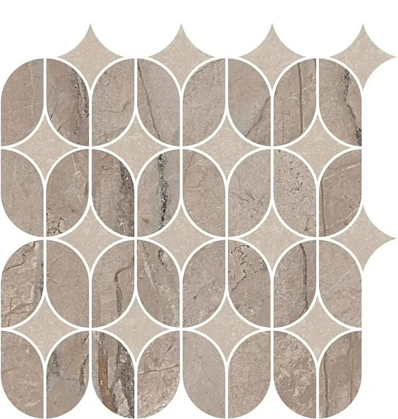 Декор Керама Марацци Ифран наборный бежевый светлый глянцевый обрезной 30x32,5x0,9