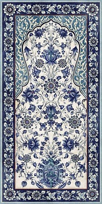 Декор Kerama Marazzi Орнамент синий обрезной