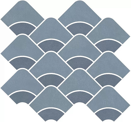 Декор Керама Марацци Таделакт наборный синий светлый, синий матовый обрезной 30x28x0,9