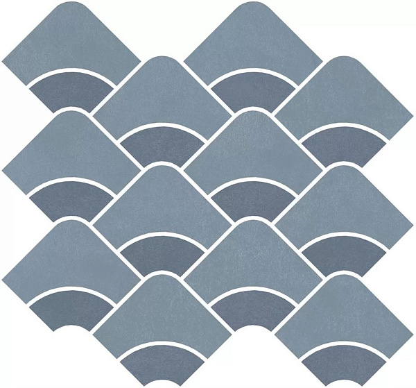 Декор Керама Марацци Таделакт наборный синий светлый, синий матовый обрезной 30x28x0,9