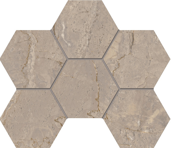 Мозаика Estima Bernini BR 02 Hexagon полированный 25x28,5