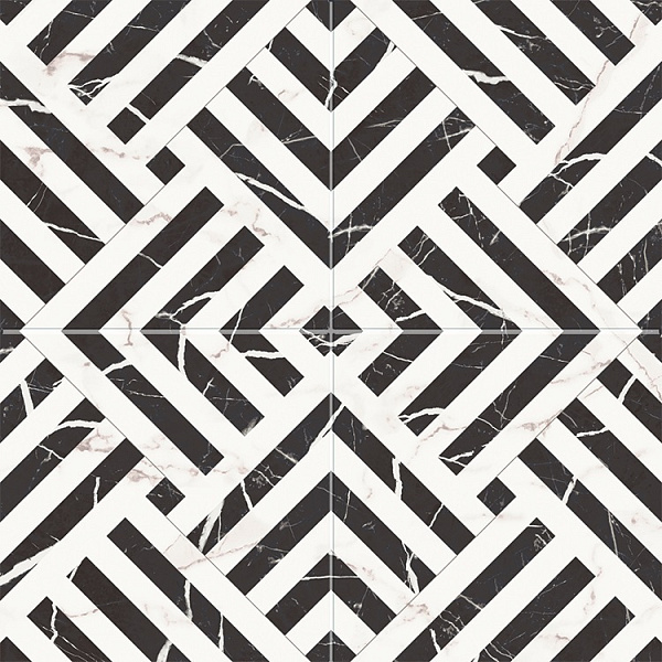 Керамогранит Etili Seramik Apollon Charcoal Black Pre-cut 45x45