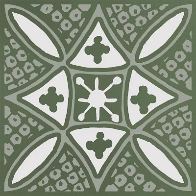 Декор Керама Марацци Бахия 2 зелёный глянцевый 9,8x9,8x0,7