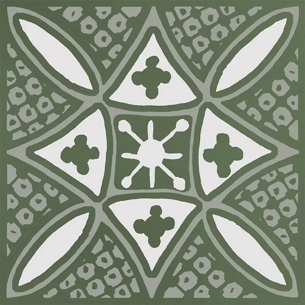 Декор Керама Марацци Бахия 2 зелёный глянцевый 9,8x9,8x0,7