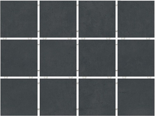 Плитка Kerama Marazzi Амальфи черный, полотно 30х40 из 12 частей 9,9х9,9