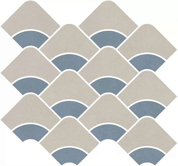 Декор Керама Марацци Таделакт наборный  серый светлый, синий светлый матовый обрезной 30x28x0,9