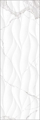 Декор Creto Avenzo Silver W M/STR R Glossy 1 30x90 Белый Глянцевая