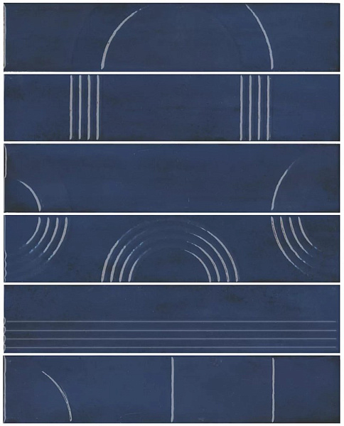 Панно Керама Марацци Мажорель синий тёмный глянцевый  36x28,5x1