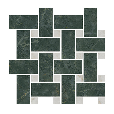Декор Kerama Marazzi Серенада мозаичный зеленый лаппатированный 320x320