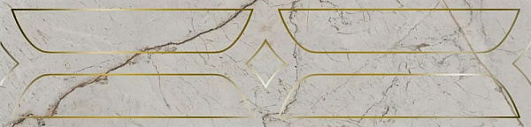 Бордюр Керама Марацци Ифран серый светлый глянцевый обрезной 60x14,5x0,9