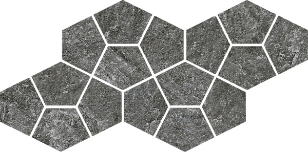 Мозаика Italon Magma Graphite Призм 20,5x41,3