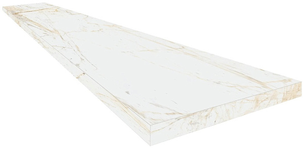 Ступень ColiseumGres Канова Уайт угловая правая 33x120