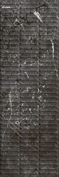 Плитка Керама Марацци Тубкаль чёрный глянцевый структура обрезной 30x89,5x1,05