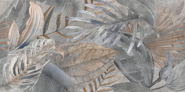 Керамогранит Delacora Bahamas Floristry Dark матовый граниль 60x120