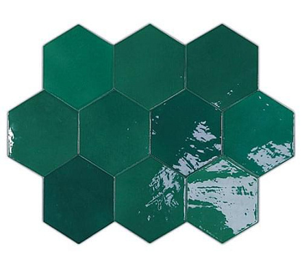 Плитка WOW Zellige Hexa Emerald 10.8x12.4