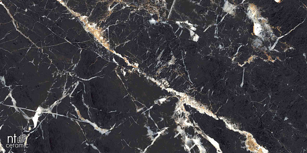 Керамогранит NT Ceramic Marmo Black Lamos High Gloss 60x120
