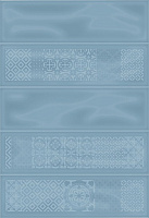 Плитка настенная Керамин Метро 2Д Декор синий