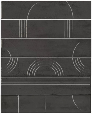 Панно Керама Марацци Мажорель чёрный глянцевый  36x28,5x1