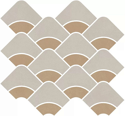 Декор Керама Марацци Таделакт наборный серый светлый, жёлтый матовый обрезной 30x28x0,9