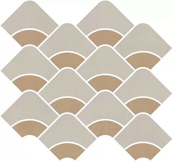 Декор Керама Марацци Таделакт наборный серый светлый, жёлтый матовый обрезной 30x28x0,9