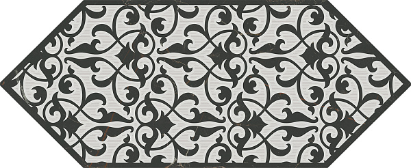 Декор Kerama Marazzi Келуш 2 черно-белый 140x340