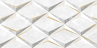 Декор AltaCera Sens 25x50 серый, золотой глянцевая