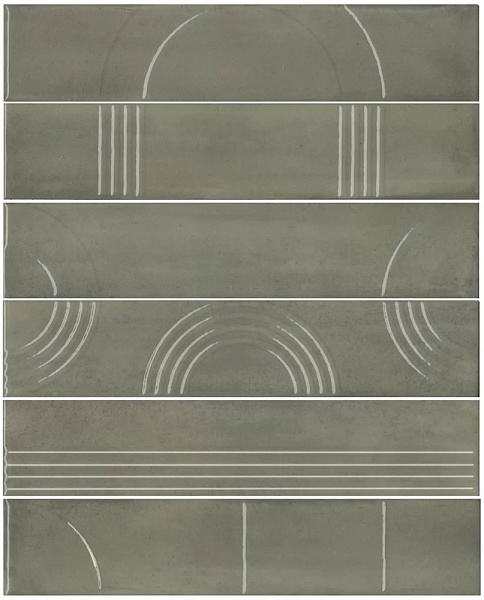 Панно Керама Марацци Мажорель зелёный глянцевый  36x28,5x1