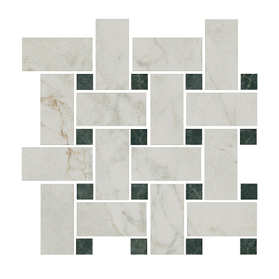 Декор Kerama Marazzi Серенада мозаичный белый лаппатированный 320x320
