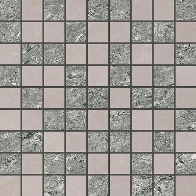 Мозаика Grasaro Crystal Светло-Серый Mix Mosaic 30x30 полированная