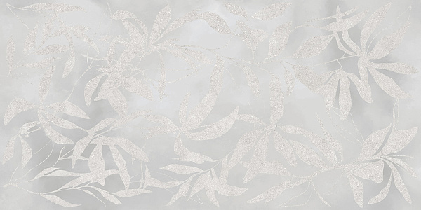 Керамогранит Vitra ArtWall Цветы Серый матовый 60x120