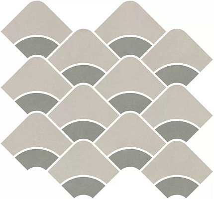 Декор Керама Марацци Таделакт наборный серый светлый, зелёный светлый матовый обрезной 30x28x0,9