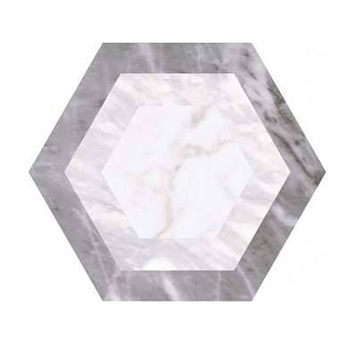 Керамогранит Equipe Bardiglio Hexagon Decor Geo 17,5x20
