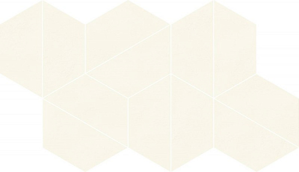 Мозаика ColiseumGres Уайт Трапециум белый 31,4x18