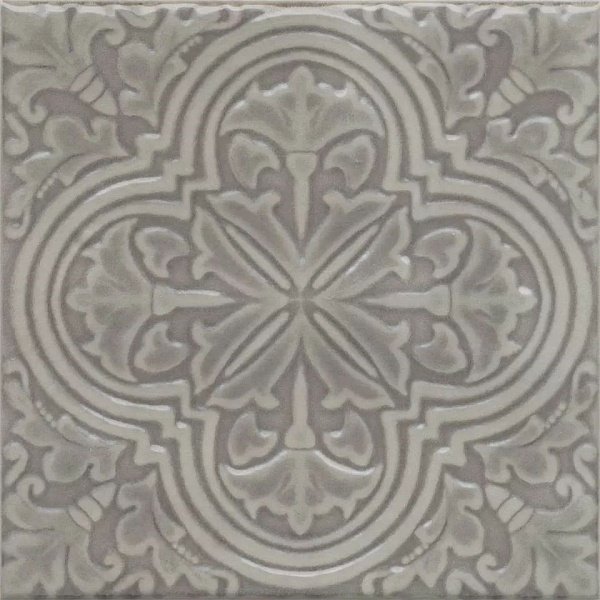 Декор Керама Марацци Фес серый глянцевый 15x15x0,77